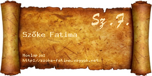 Szőke Fatima névjegykártya